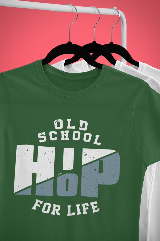 Old School Hip Hop For Life T Shirt 5 Colors Hip Hop Clothing FREE Shipping Online Shopping HipHop50th