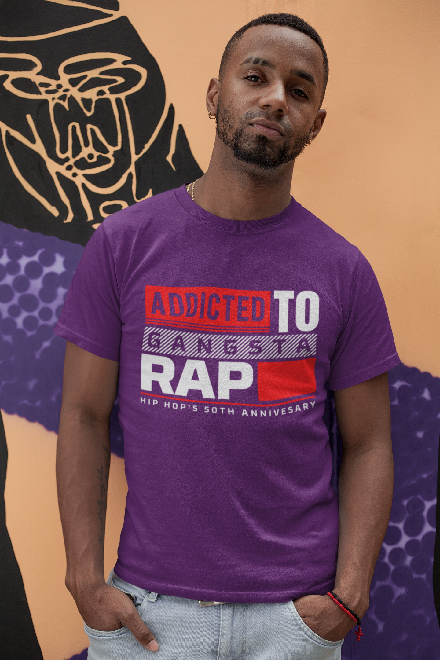 Addicted to Gangsta Rap - T-Shirt - 5 Colors - #HipHop50th