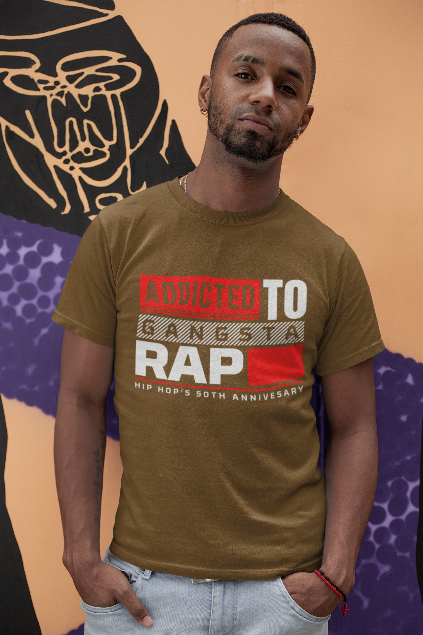 Addicted to Gangsta Rap - T-Shirt - 5 Colors - #HipHop50th
