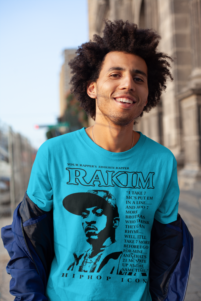 Rakim Old School Hip Hop T-Shirt - Rapper Streetwear 5 Colors - FREE SHIPPING - Online Store